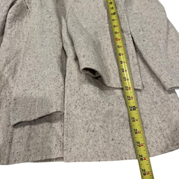 Linda Allard Ellen Tracy Jacket Womens Cream Wool Rabbit Hair Open Front Size 2 - Picture 8 of 13